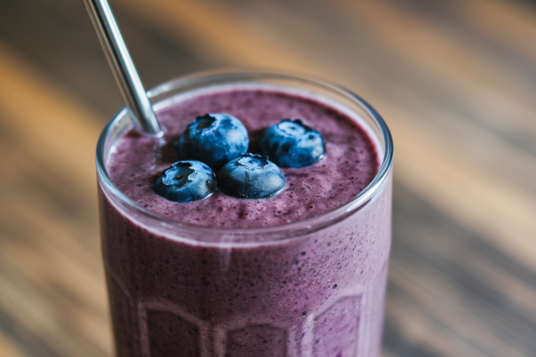Blueberry Oat Breakfast Smoothie That Keeps You Steady