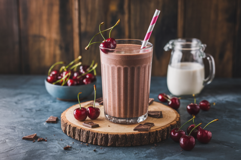 Silky Chocolate Cherry Smoothie That Tastes Like Dessert
