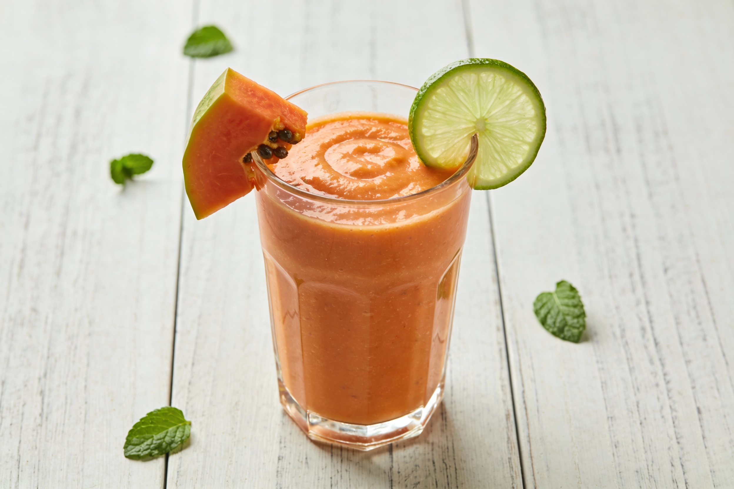Papaya Lime Smoothie for a Gentle Reset