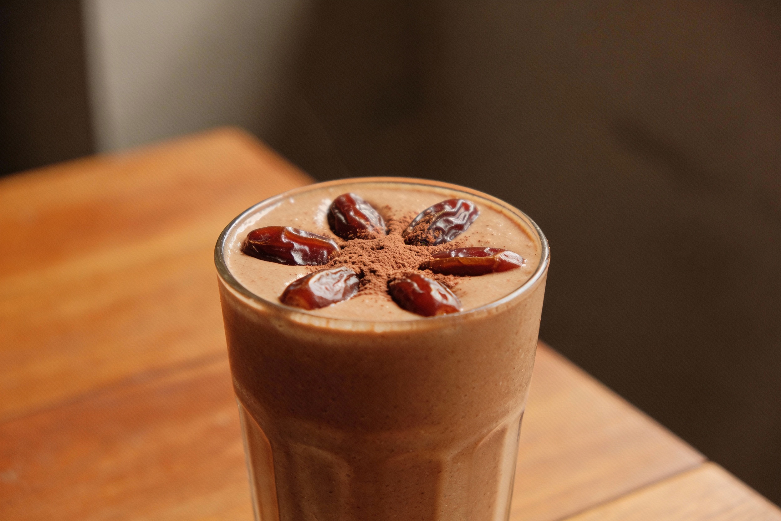 Coffee-Free “Morning Kick” Smoothie With Cocoa + Dates