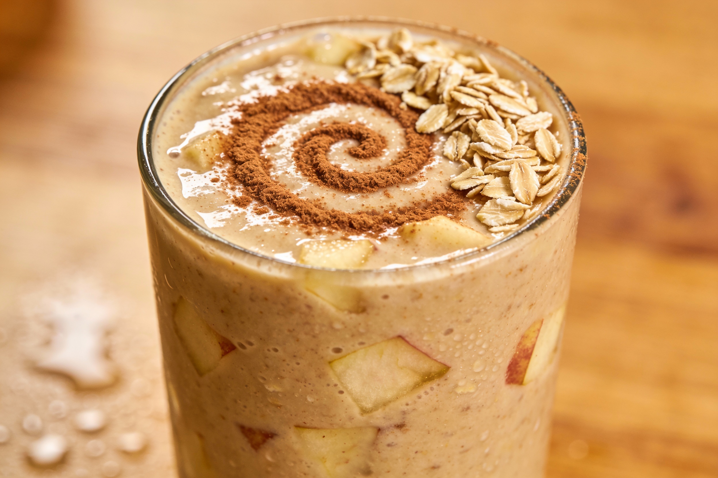 Apple Pie Smoothie With Cinnamon and Oats