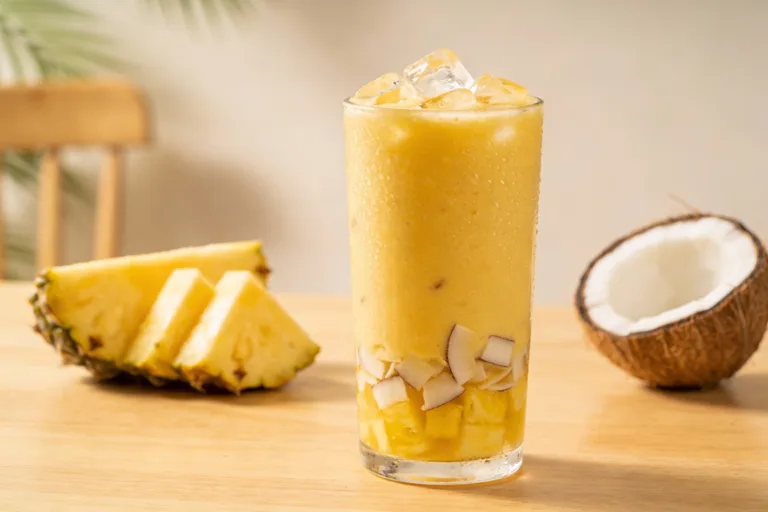 Pineapple Coconut “Vacation Mode” Smoothie