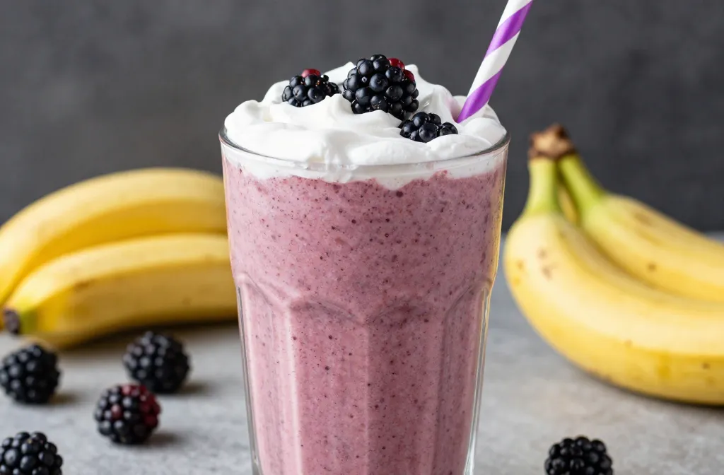 Blackberry Banana Smoothie That Stays Thick