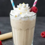 Raspberry Vanilla Smoothie With a Milkshake Texture