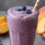 Blueberry Peach Smoothie With a Soft, Creamy Finish