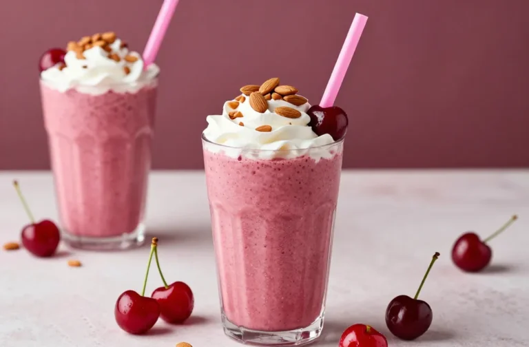 Cherry Almond Valentine’s Smoothie That Tastes Like Dessert