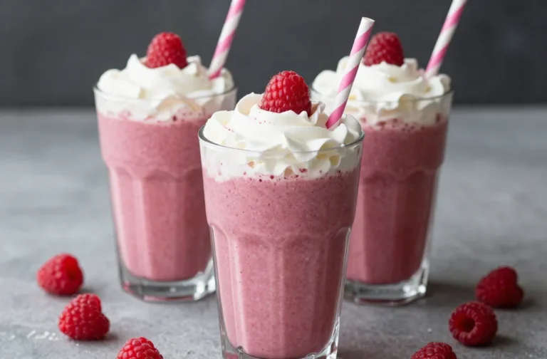 Raspberry Vanilla Valentine’s Smoothie for Two