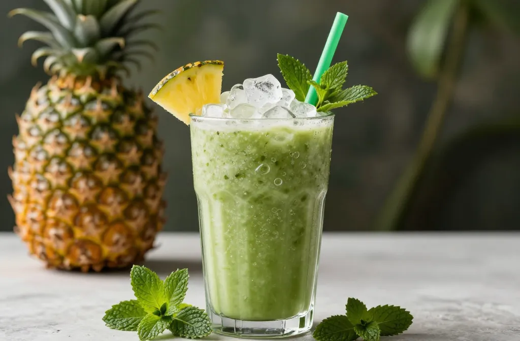 Pineapple Mint Smoothie That Feels Extra Fresh and Cooling