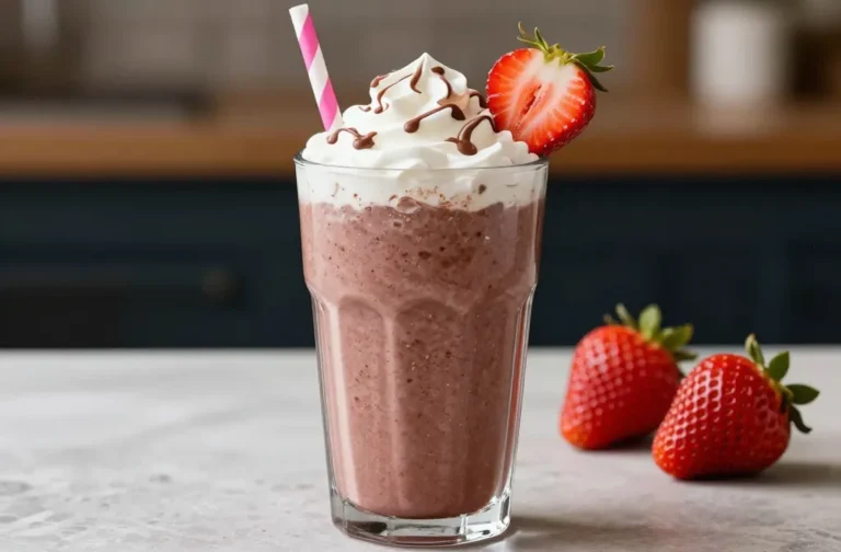Strawberry Chocolate Smoothie That Tastes Sweet Without Added Sugar
