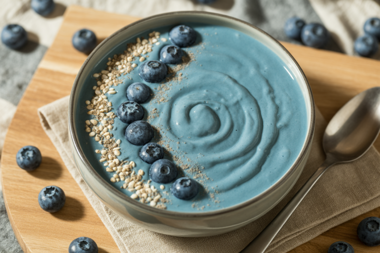 Blue Spirulina Smoothie Bowl That’s Bright but Natural