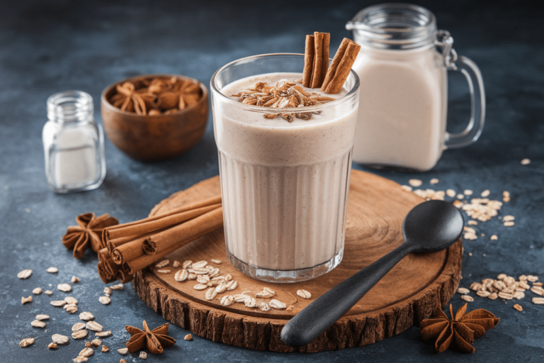 Chai Oat Smoothie With Real Spices and No Syrup