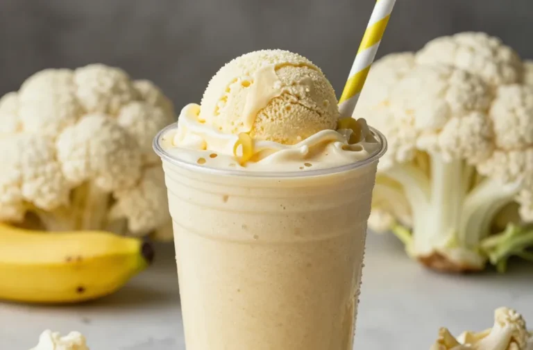 Banana-Free “Ice Cream” Smoothie Using Frozen Cauliflower