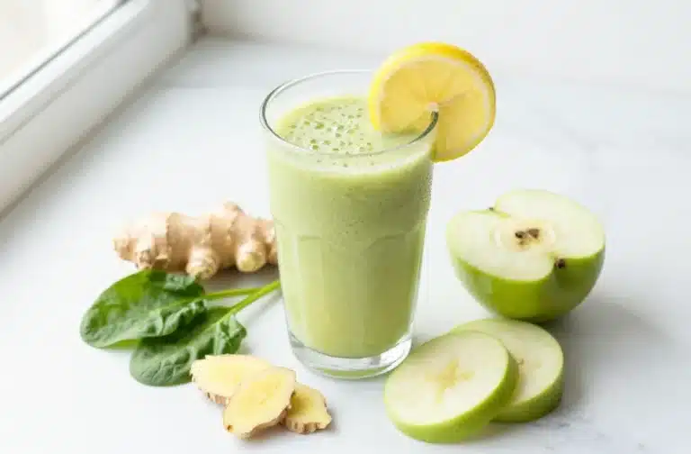 Glow Up with Lemon Ginger Spring Smoothie for a Gentle Cleanse