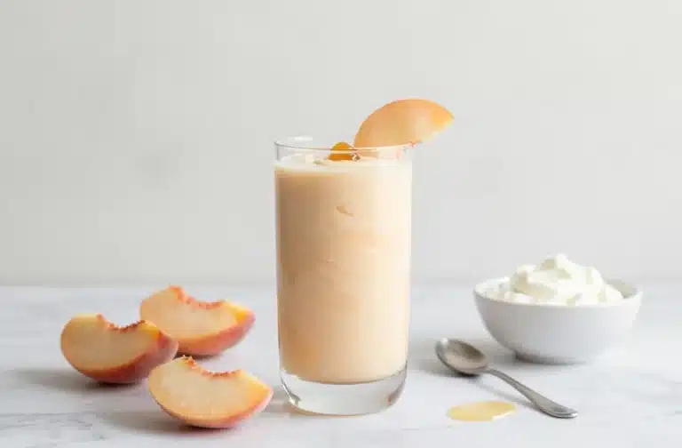 Irresistible Peach Yogurt Smoothie That Feels Soft and Simple