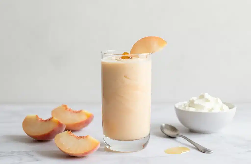 Irresistible Peach Yogurt Smoothie That Feels Soft and Simple