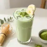 Viral Light Matcha Banana Smoothie for Spring Energy