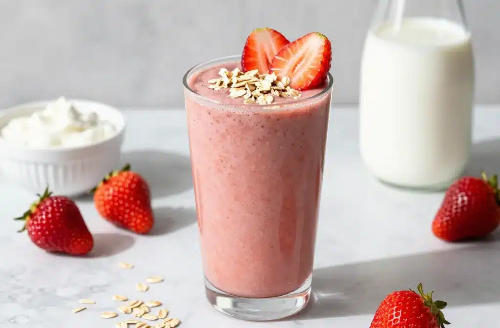 Crave-Worthy Strawberry Oat Smoothie for Brighter Mornings