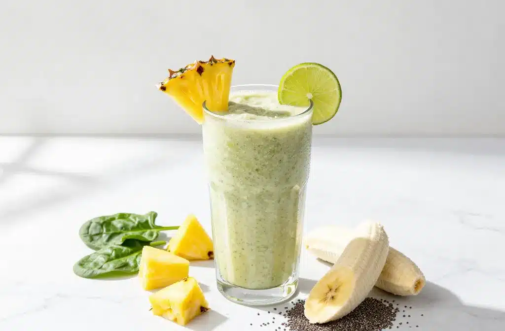 Craveable Pineapple Spinach Smoothie That Tastes Like Fruit