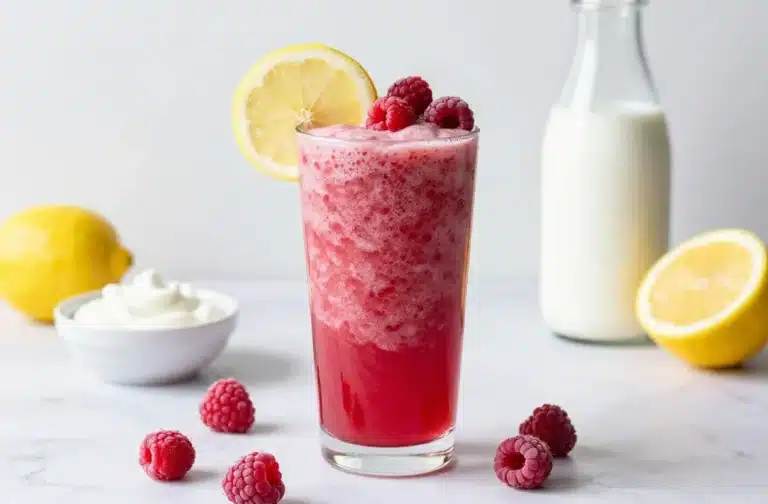 Raspberry Lemonade Smoothie with No Added Sugar That Slaps