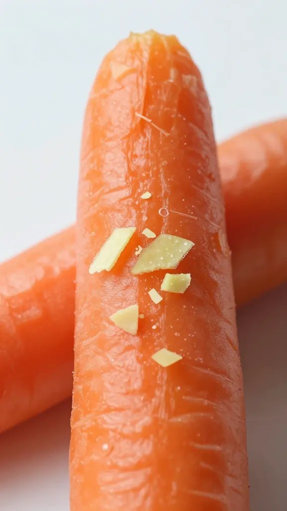 macro shot of peeled carrot stick with ginger gratings