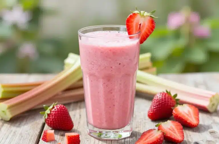 Sip This Strawberry Rhubarb Smoothie That Tastes Like Fresh Spring Bliss