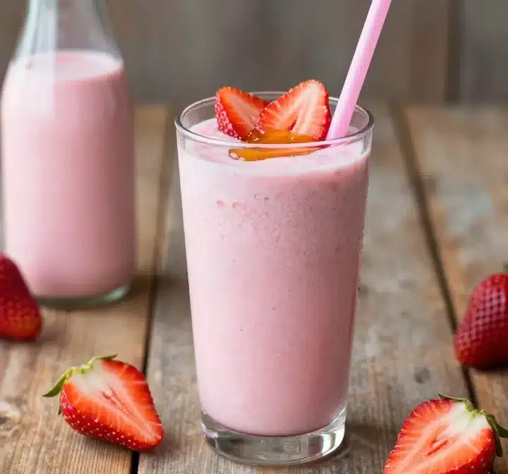 Crave-Worthy Strawberry Kefir Smoothie That Tastes Like a Creamy Tangy Treat