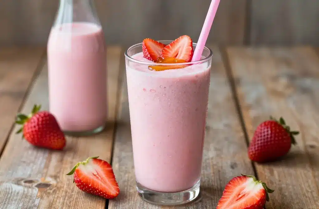 Crave-Worthy Strawberry Kefir Smoothie That Tastes Like a Creamy Tangy Treat