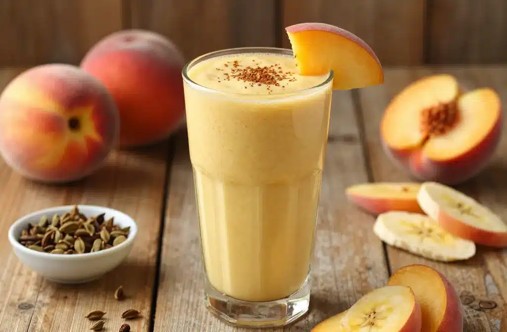 Peach Cardamom Smoothie That Tastes Like a Cozy Dessert—Try It!