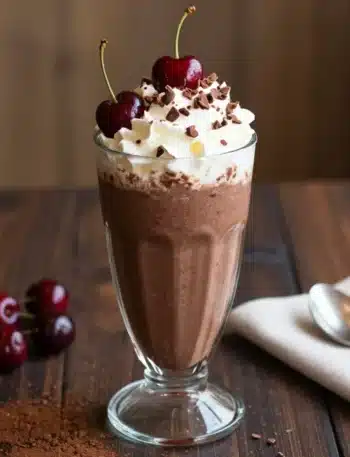 Decadent Cherry Chocolate Smoothie with a Deep, Brownie-Like Flavor