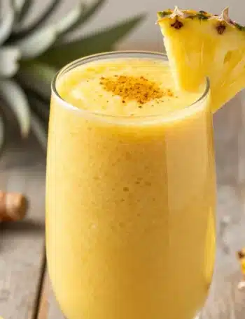 Pineapple Turmeric Smoothie That Tastes Bright, Not Spicy—Try It!