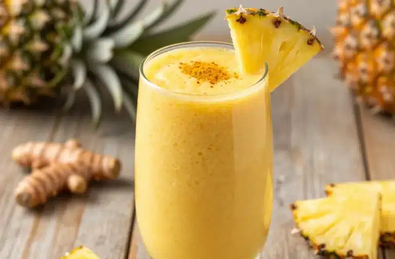 Pineapple Turmeric Smoothie That Tastes Bright, Not Spicy—Try It!