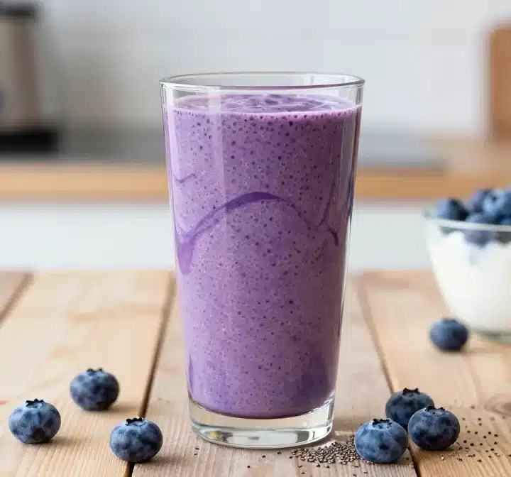 Crave-Worthy Blueberry Chia Smoothie That Stays Thick for Hours