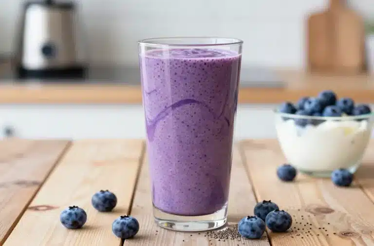 Crave-Worthy Blueberry Chia Smoothie That Stays Thick for Hours