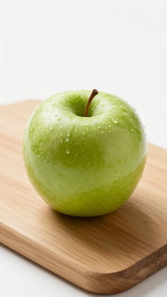 **Single ripe green apple on a wooden cutting board**  

Each prompt focuses on one key element from the article while keeping the composition clean and professional. Let me know if you'd like any refinements!
