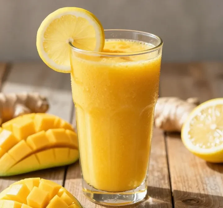Zingy Sunshine: Ginger Smoothie Recipe with Mango + Lemon (Bright, Zingy, Fresh)
