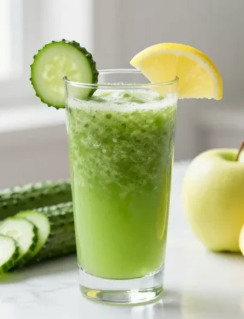 Wake Up with This Cucumber Smoothie Recipe with Apple + Lemon (Crisp, Refreshing)