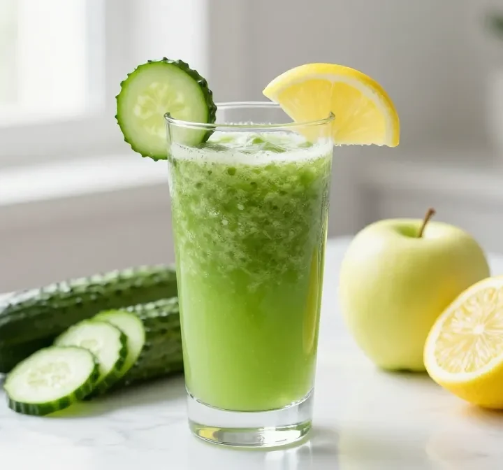 Wake Up with This Cucumber Smoothie Recipe with Apple + Lemon (Crisp, Refreshing)