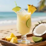 Tropical Bliss: Coconut Water Smoothie Recipe with Pineapple + Lime (Light, Hydrating)