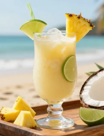 Tropical Bliss: Coconut Water Smoothie Recipe with Pineapple + Lime (Light, Hydrating)