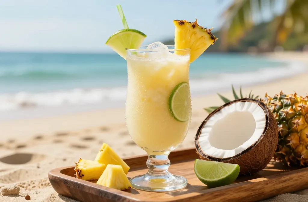 Tropical Bliss: Coconut Water Smoothie Recipe with Pineapple + Lime (Light, Hydrating)