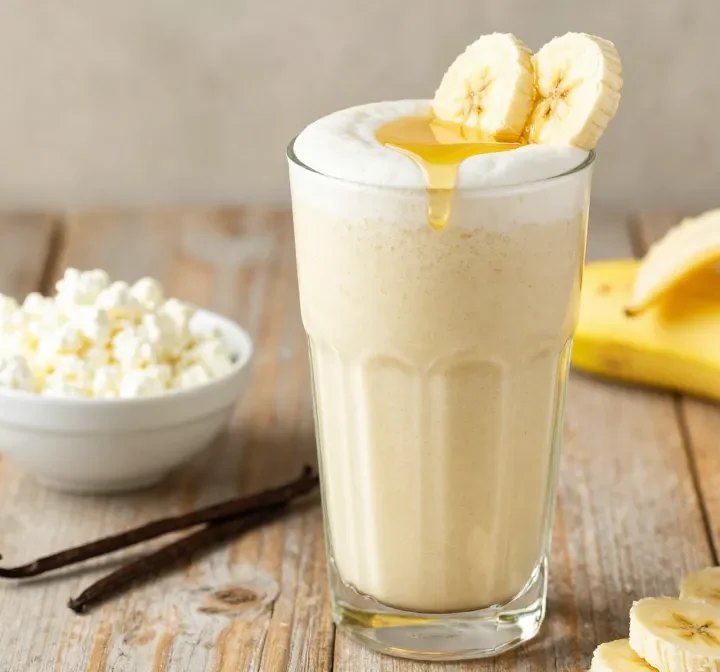 Crave-Worthy Cottage Cheese Smoothie Recipe with Banana + Vanilla (High-Protein, Thick)