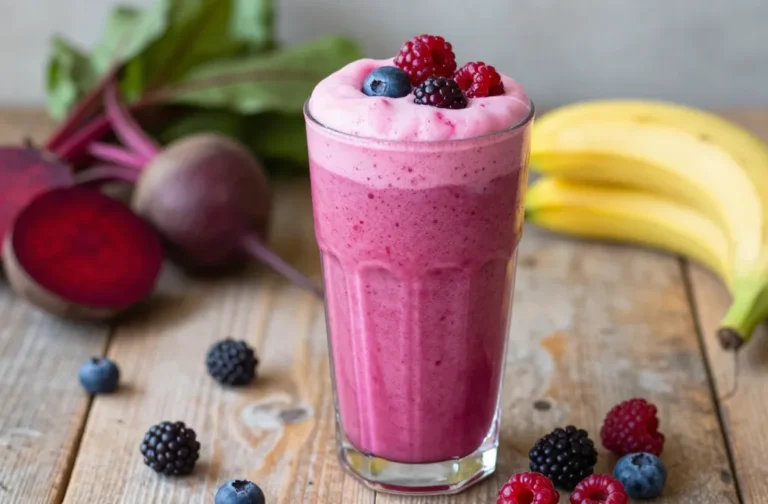 Magical Beet Smoothie Recipe with Berries + Banana (Sweet, Vibrant, Smooth)