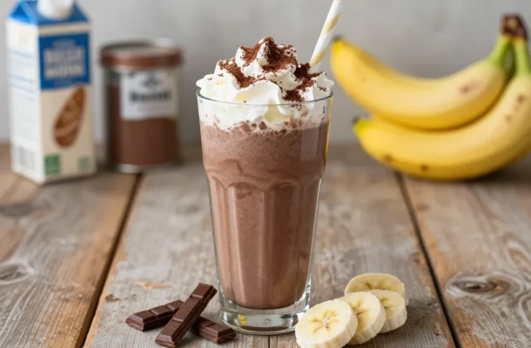 Decadent Chocolate Banana Smoothie Recipe with Cocoa + Milk (Dessert-Ish, Creamy)
