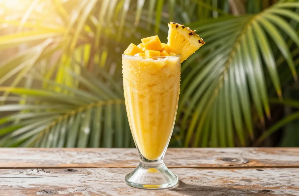 Sunshine in a Glass: Tropical Smoothie Recipe with Mango + Pineapple (Bright, Vacation Vibe)