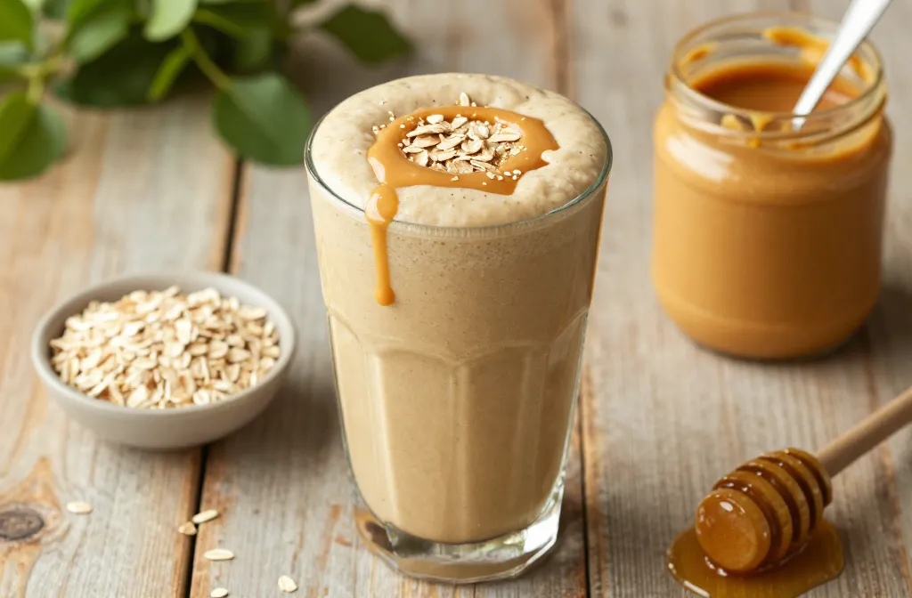 Gain Fast! Weight Gain Smoothie Recipe with Oats + Peanut Butter (Calorie-Dense, Smooth)