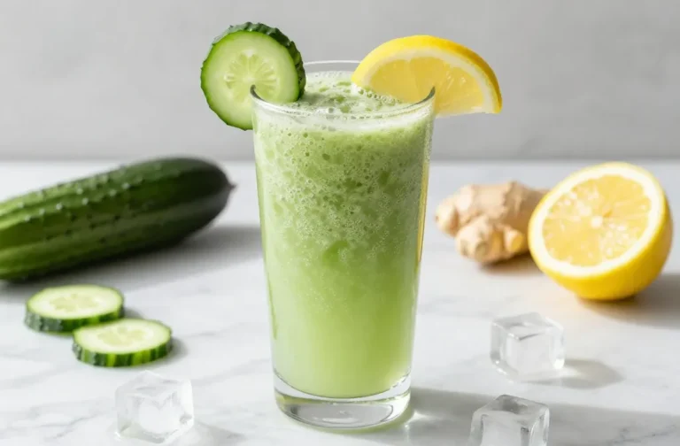 Ultimate Detox Smoothie Recipe with Cucumber + Lemon (Light, Crisp, Refreshing)