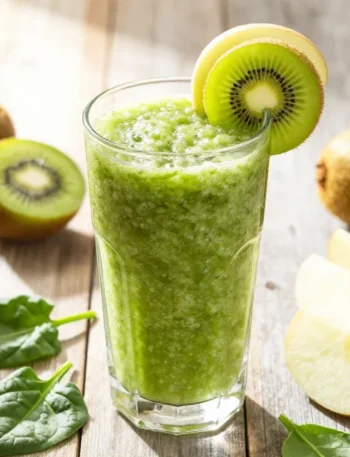 Zingy Kiwi Smoothie Recipe with Apple + Spinach (Bright, Tangy, Fresh)