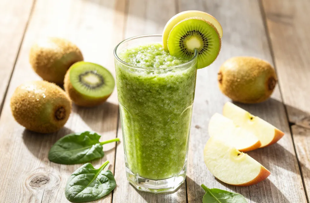 Zingy Kiwi Smoothie Recipe with Apple + Spinach (Bright, Tangy, Fresh)