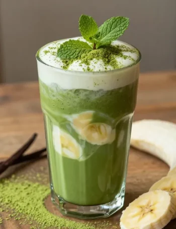 Energizing Matcha Smoothie Recipe with Vanilla + Banana (Café-Style)