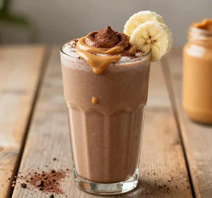 Crave-Worthy Peanut Butter Smoothie with Cocoa + Banana (Rich, Thick, Milkshake Vibe)